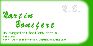 martin bonifert business card